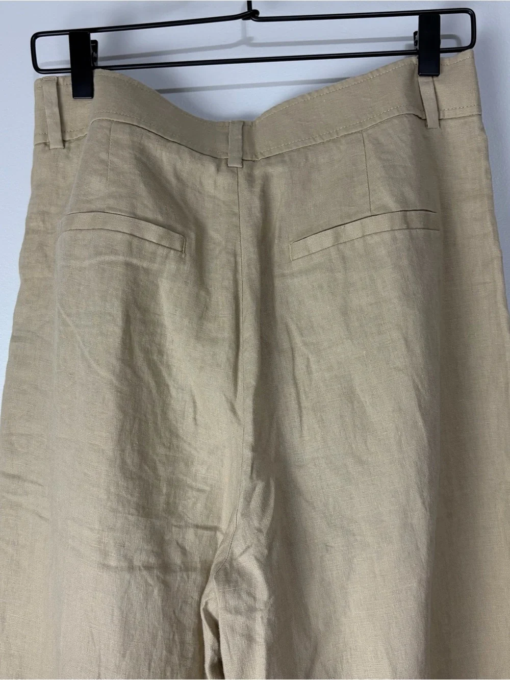 Everlane The Linen Way High Drape Pant Trench coat Khaki  Size 8 NWT